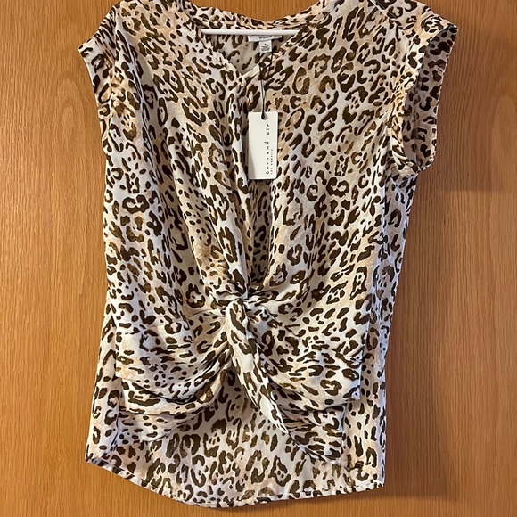 Current Air Tops - Current air Los Angeles Small Leopard twist blouse